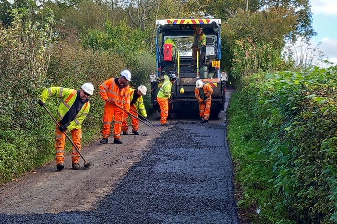 Herefordshire Council road resurfacing 