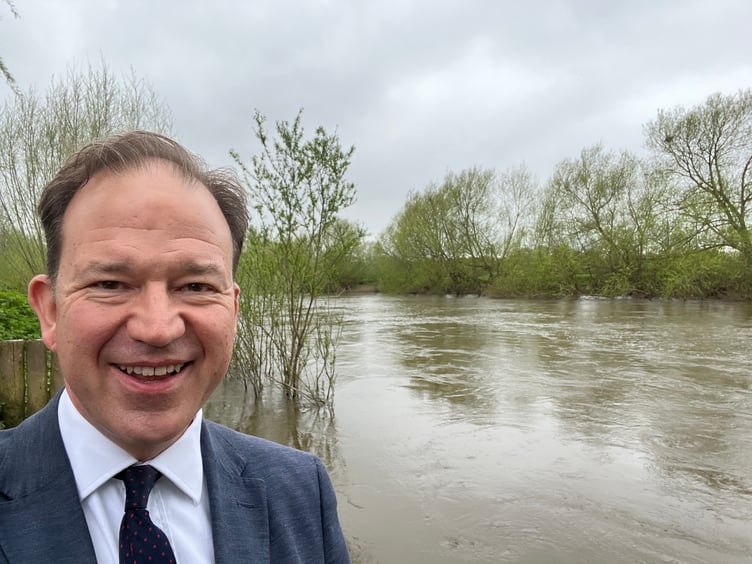 Jesse Norman MP with the River Wye