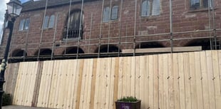 Market House boarded up ready for repairs and conservation