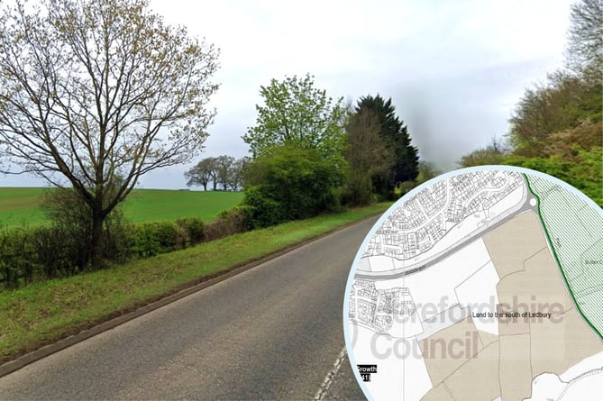 Plans for 450 new homes south of Ledbury have been proposed