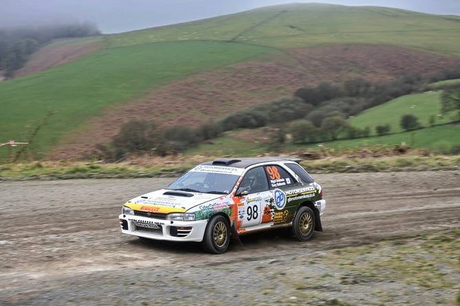 Gary Bollands and Nigel Baldwin rev it up in the Subaru