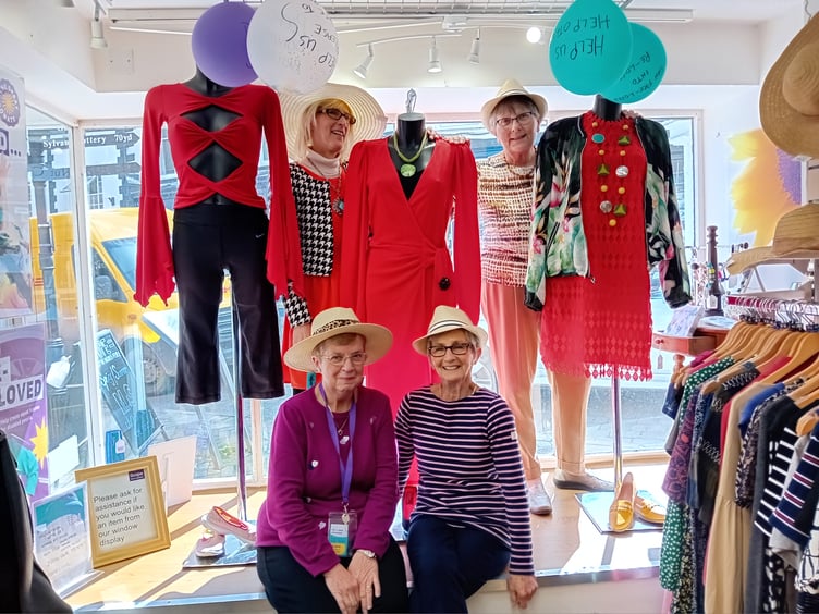 Charity shop team members