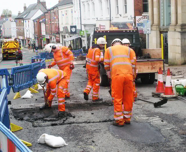 Flash flood rips up road and pavement in Ross