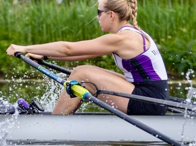 Violet Holbrow-Brooksbank in action