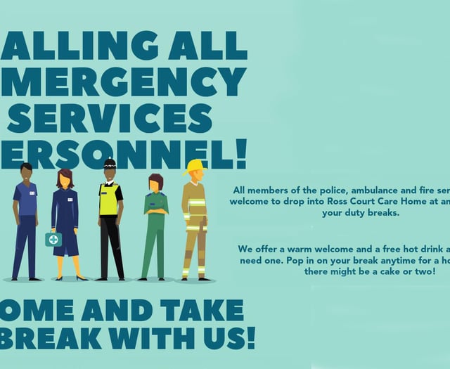 Care home gives back to local emergency services