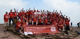 Firefighters complete community challenge to remember colleague