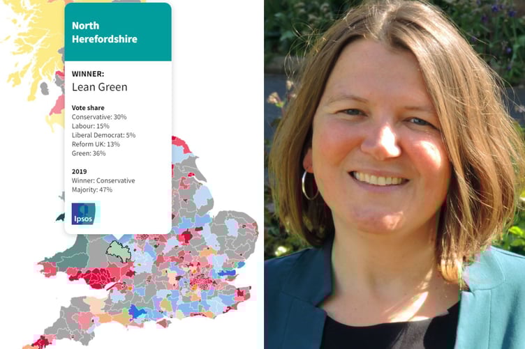 A new Ipsos poll predicts former MEP Ellie Chowns will beat Conservative Sir Bill Wiggin