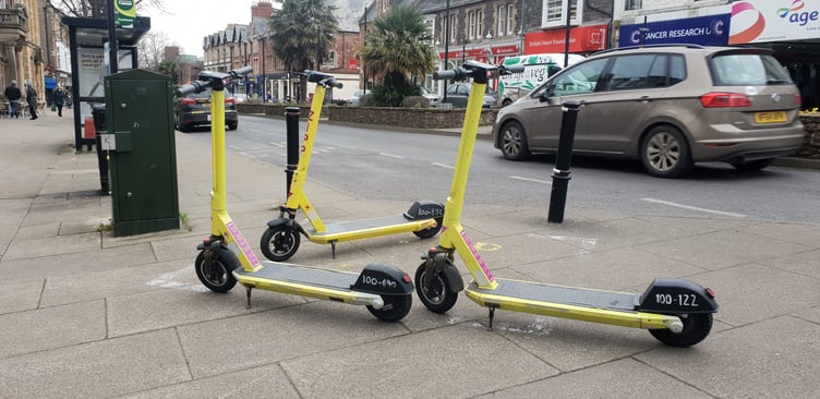 Love them or hate them, e-scooters are here in Minehead for another two years.