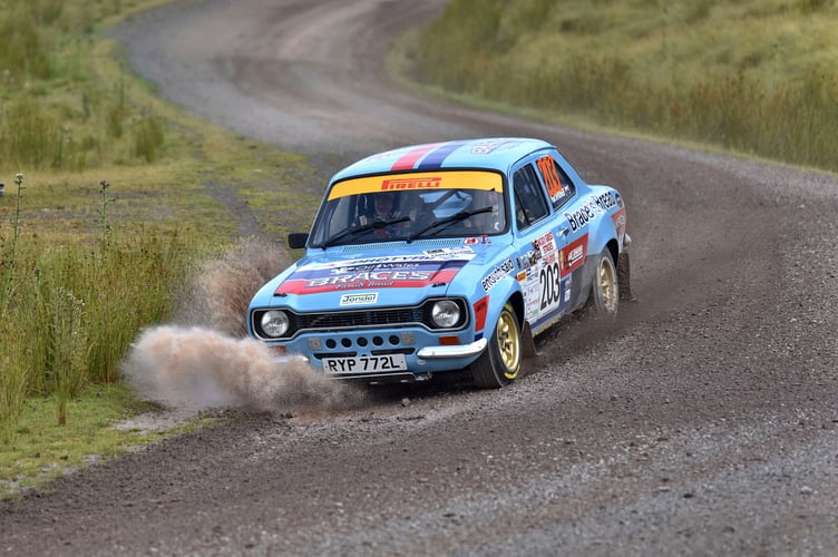 Jonathan Brace and Paul Spooner in the Ford Escort