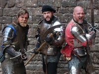 Mediaeval fighting knights thrilled crowds at Goodrich Castle