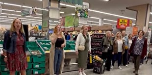 Border Belles flashmob at Morrisons