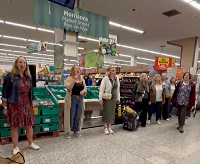Border Belles flashmob at Morrisons