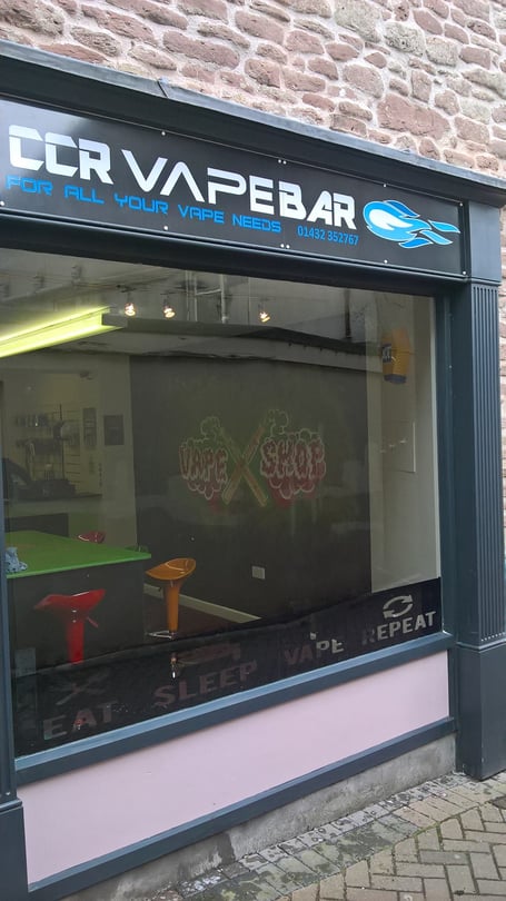 A man caused £729 of damage in Ross shop CCR Vapes 