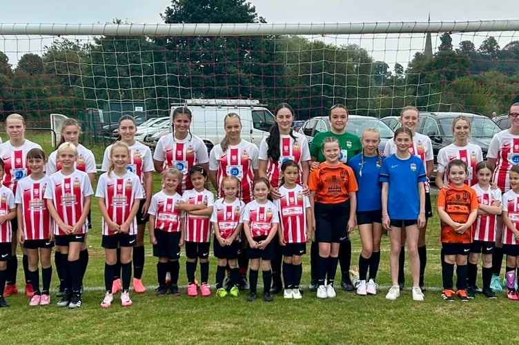 The Ross Juniors team that made the club's FA Cup debut with their supporters