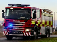 Firefighters tackle farm building blaze on outskirts of town