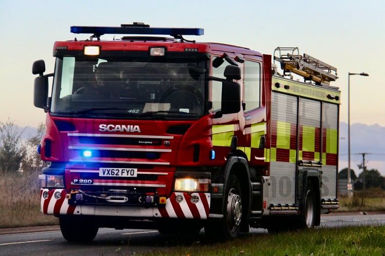 Hereford and Worcester firefighters fought the blaze at Hildersley