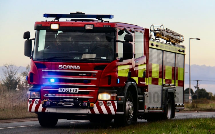 Hereford and Worcester firefighters fought the blaze