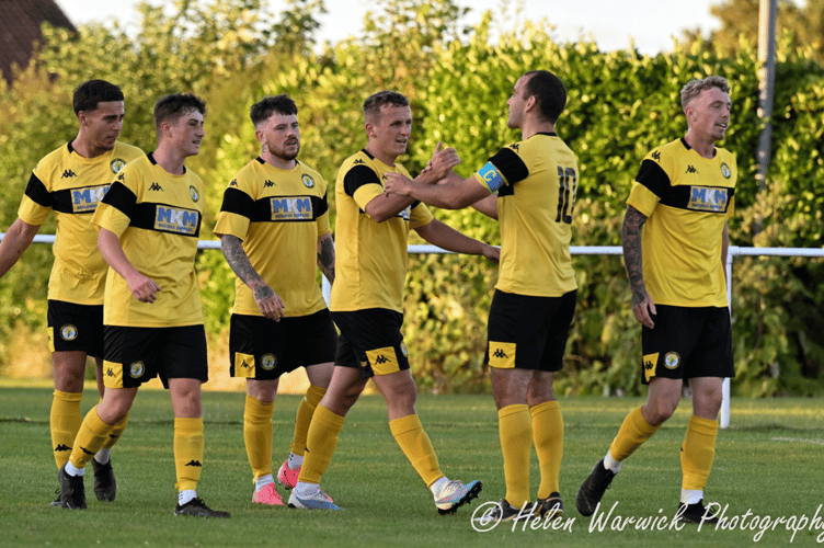 Josh Burns scored twice for Newent