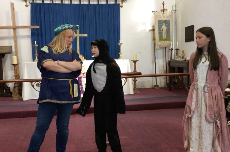A scene from The Wesley Players' production of Puss in Boots
