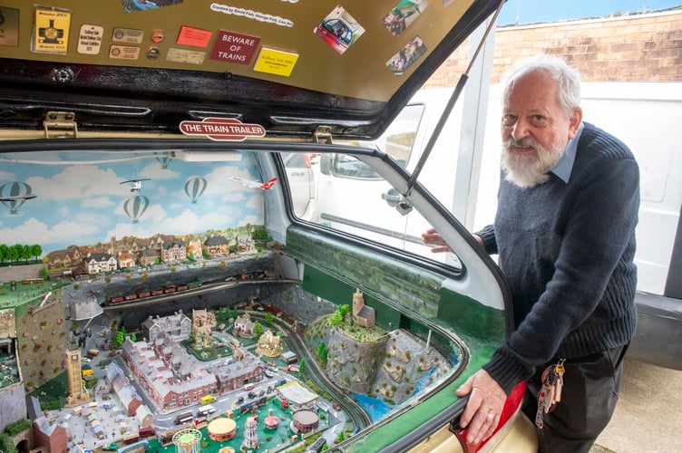 George Fish with the "train trailer".