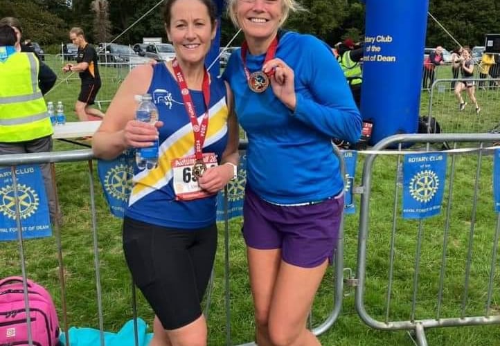 Linsey Holt and Katie Adams at the Forest Autumn Half Marathon