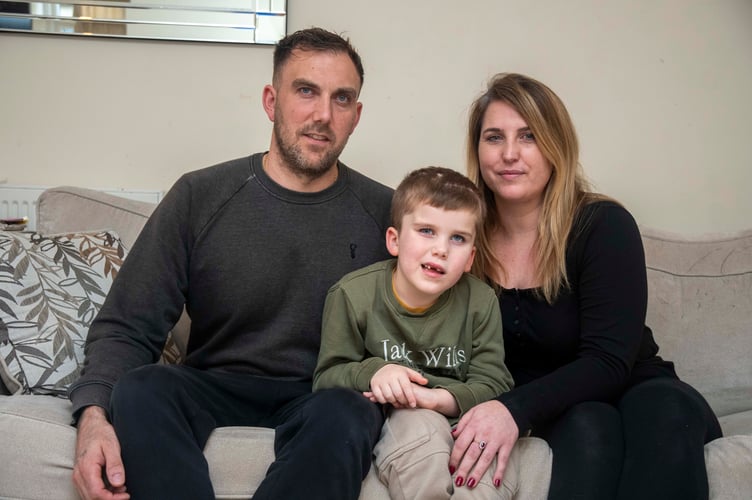 Harry Hoggins with his parents Steven and Sabina.