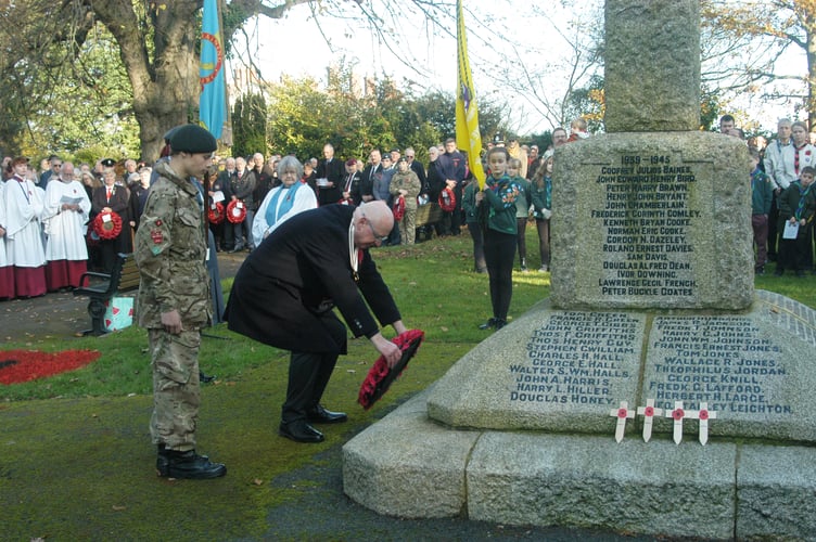 Wreath laying