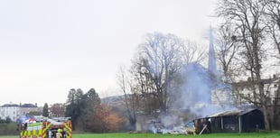 Fire destroys unused barn on old Monmouth Showground