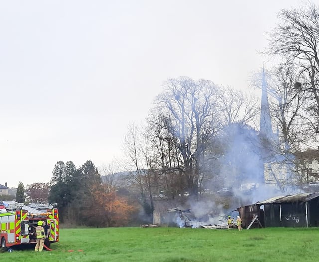 Fire destroys unused barn on old Monmouth Showground