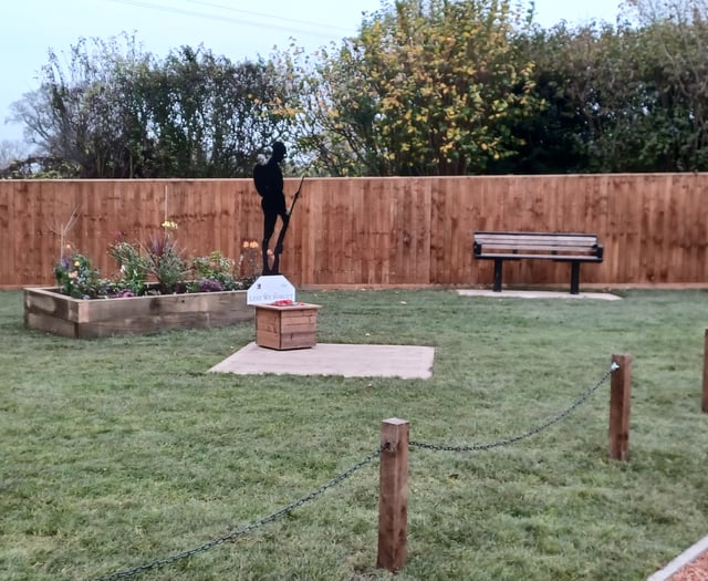 Memorial Garden’s appeal for additional £3,000 to complete project