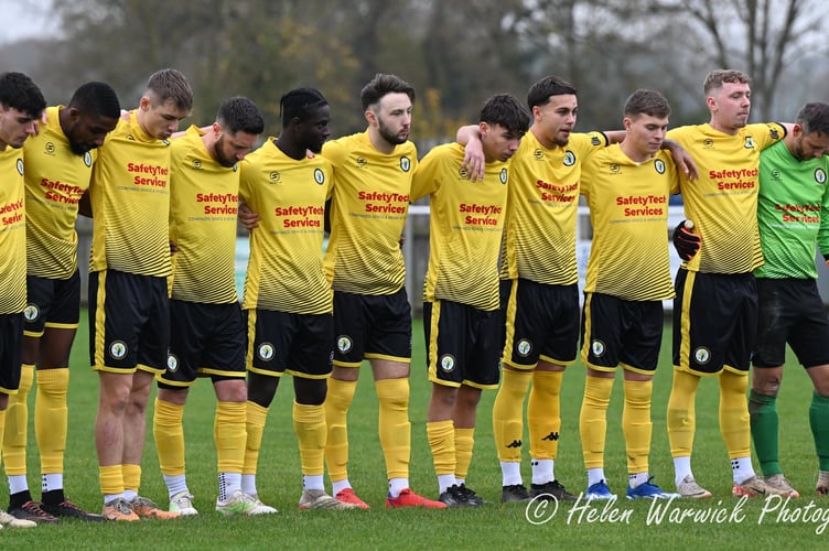Teams remembered the Fallen before playing on Saturday