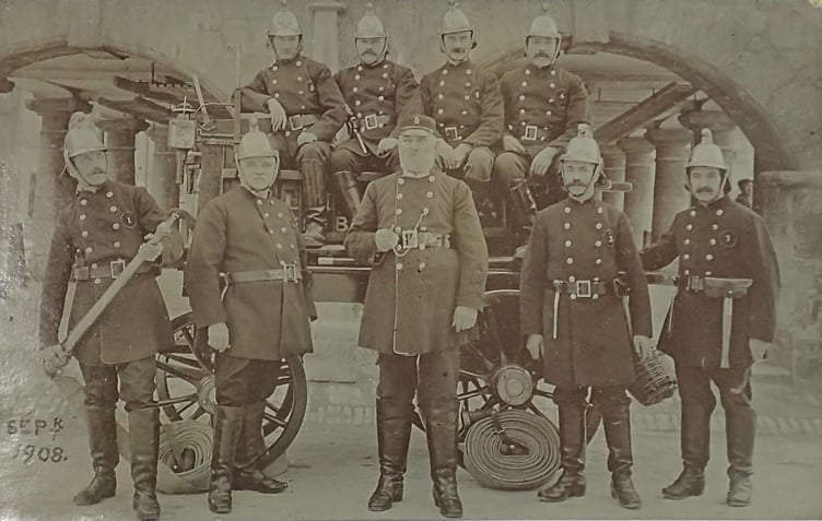 Edwardian Fire Brigade Postcard