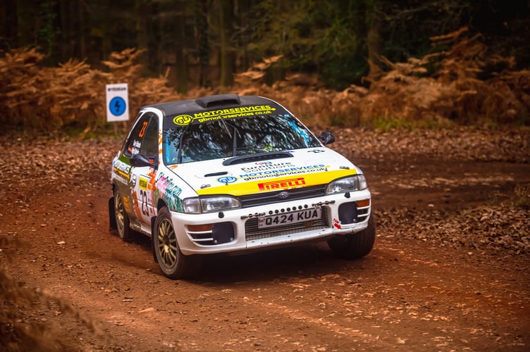 Ross duo Gary Bollands and Nigel Baldwin in the GB Motorservices Subaru Stationwagon.