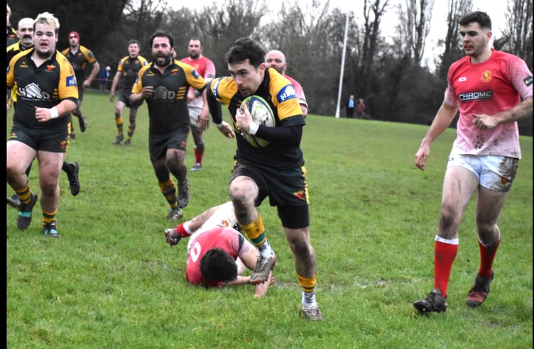 Adrian Connelly was among Newent's scorers. Picture: Alec Vincent.