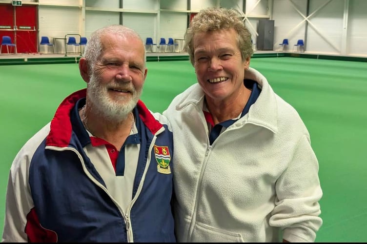 Peter Wright and Claire Herbert secured their hat-trick in the Herefordshire Short Mat over-55 pairs