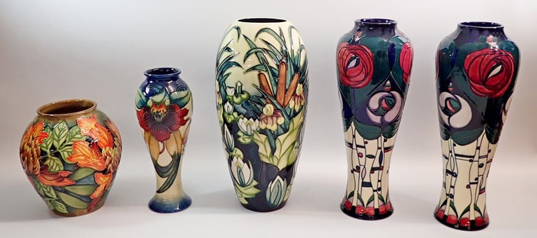 Selection of Moorcroft Vases