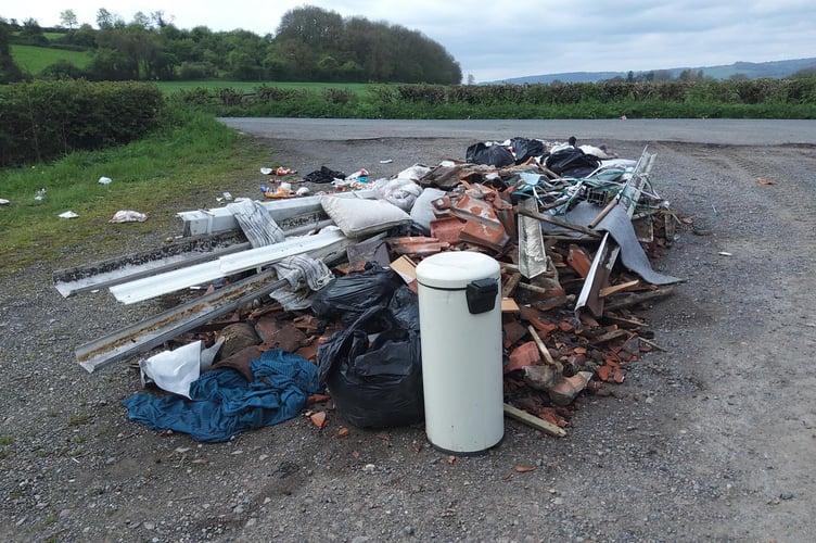 Waste that was illegally dumped in the Forest. Picture: Forest Council.