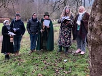 Pagans visit Asha Centre to bless orchard
