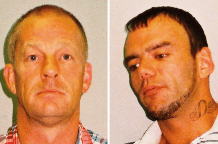George Powell, right, and Layton Davies, left, stole the Herefordshire Viking Hoard