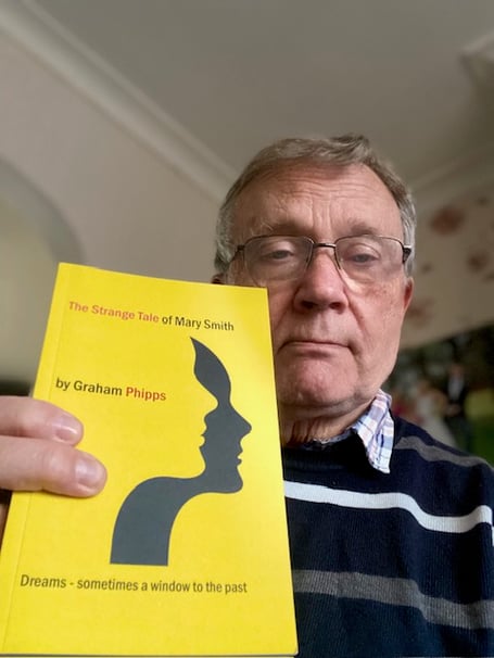 Author with book