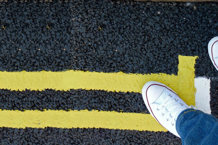 Double yellow lines