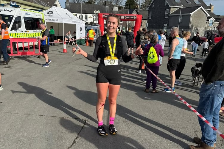 Rosie Davies took on the Rhayader Lakes race