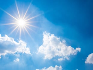 Sunny with chance of light rain today partly cloudy tomorrow