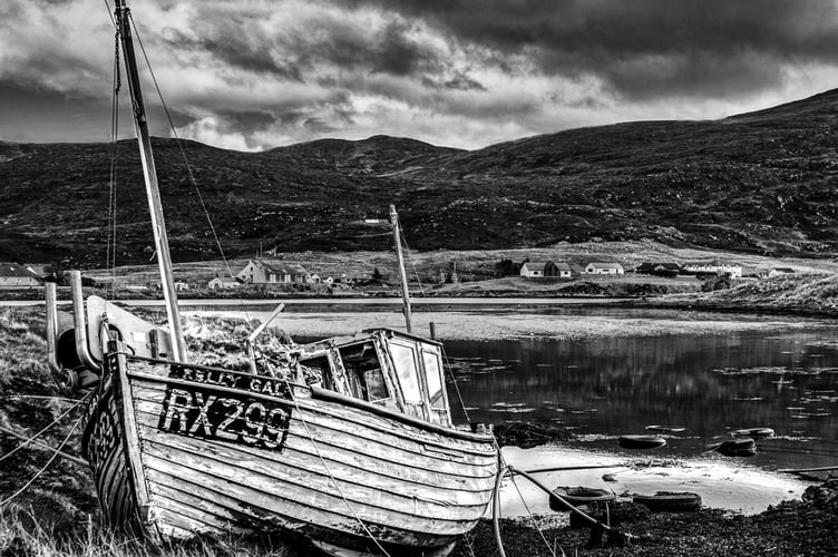 Derelict fishing boat