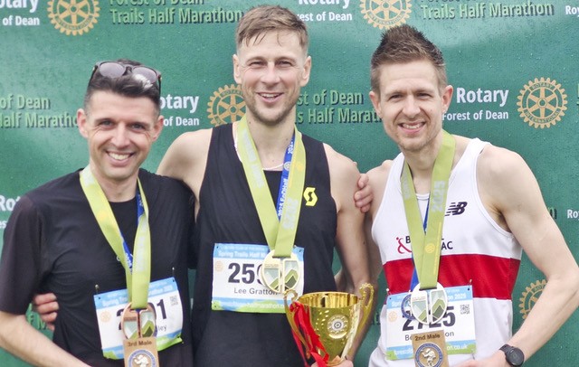 The top three runners:  James Tilley,  Lee Gratton and Ben Robinson.