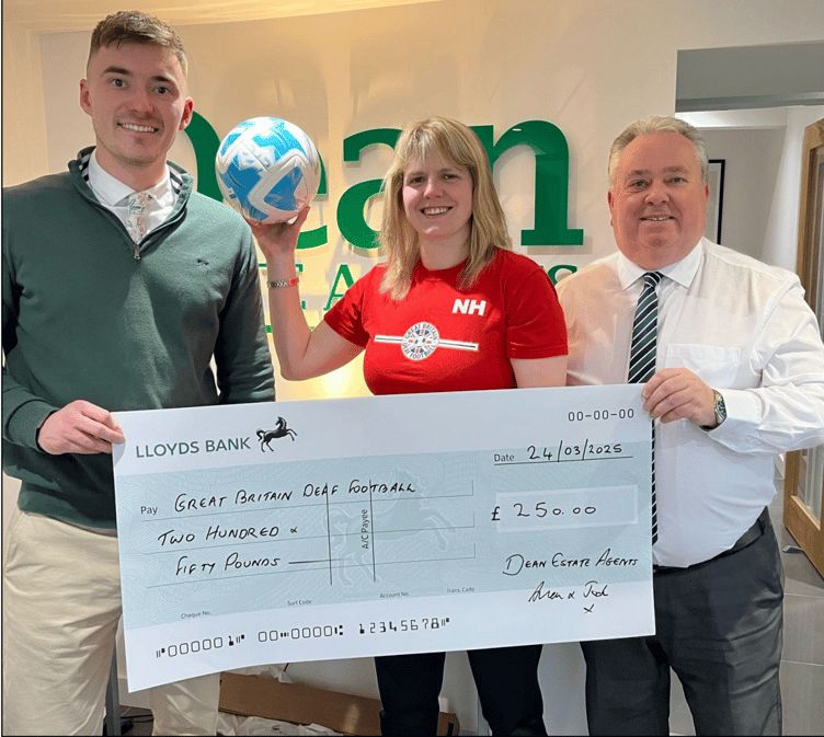 From left to right, Jack Wasley Manager Dean Estate Agents, Natasha Hamm and
Allan Wasley Director Dean Estate Agents