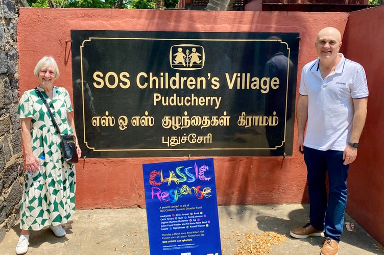 Ed and Lynn O'Driscoll at the SOS Village in Puducherry 