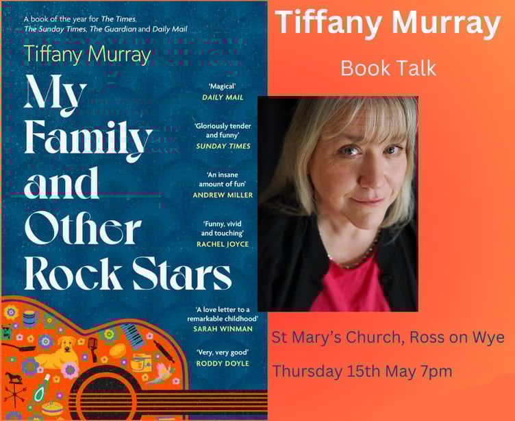 Tiffany Murray will be talking about her bestselling account of life at Rockfield Studios and in the Wye Valley