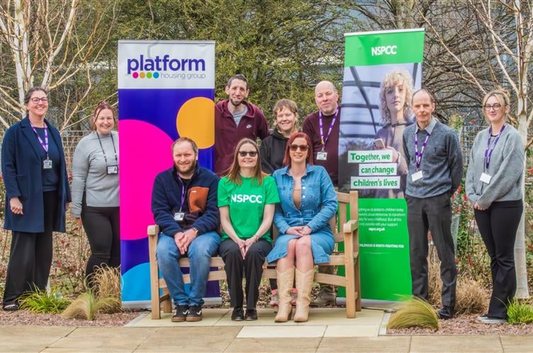Colleagues from Platform Housing Group with Anita from the NSPCC 