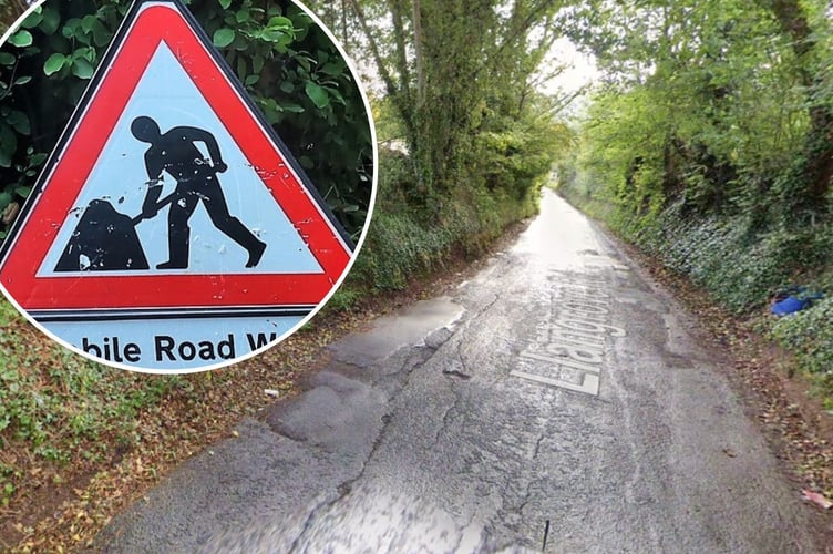 Sign and minor road